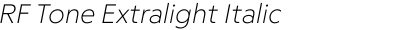 RF Tone Extralight Italic